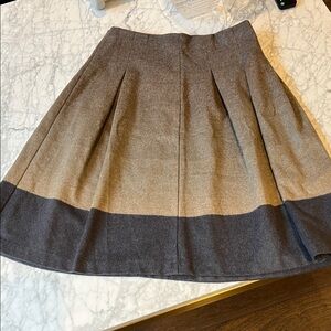 United Colors Of Benetton Gray and Tan A-Line Skirt
